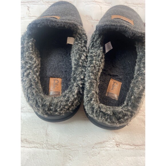Dearfoams Men’s Clog Slippers Large 11–12 Dark Gray Memory Foam Indoor Outdoor - Picture 11 of 16
